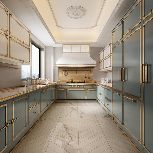 Mobili da cucina di lusso di fascia alta DL13 Progetti di cucine personalizzate con materiali di prima qualità