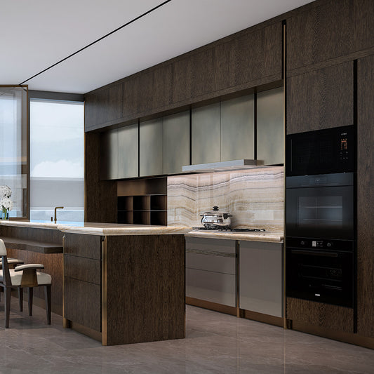 Mobili da cucina di lusso di fascia alta DL13 Progetti di cucine personalizzate con materiali di prima qualità