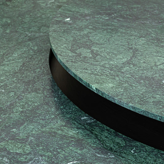 Sculptural High-end Rotating Round Marble Dining Table with Lazy Susan Turntable for Luxury Homes at dilisehome.com
