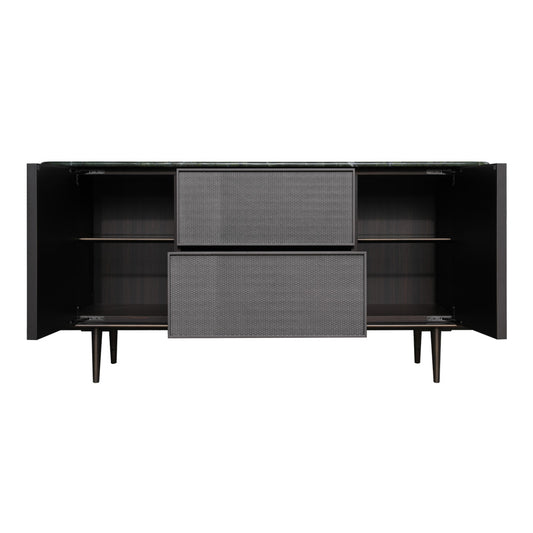 Mobile contenitore di lusso rosso con ante per soggiorno/camera da letto