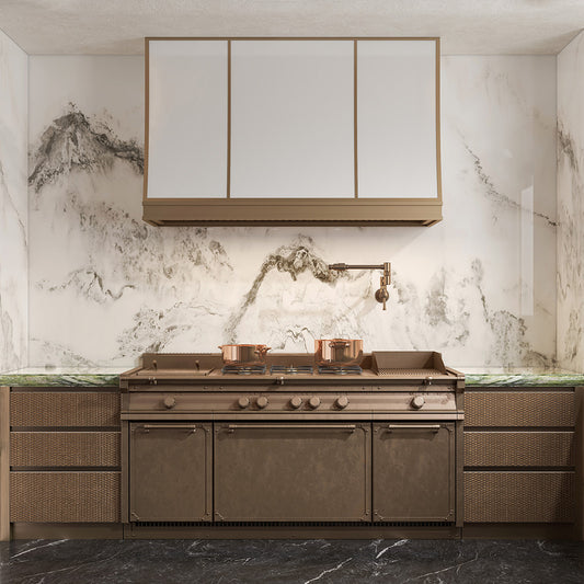 Mobili da cucina di lusso di fascia alta DL13 Progetti di cucine personalizzate con materiali di prima qualità