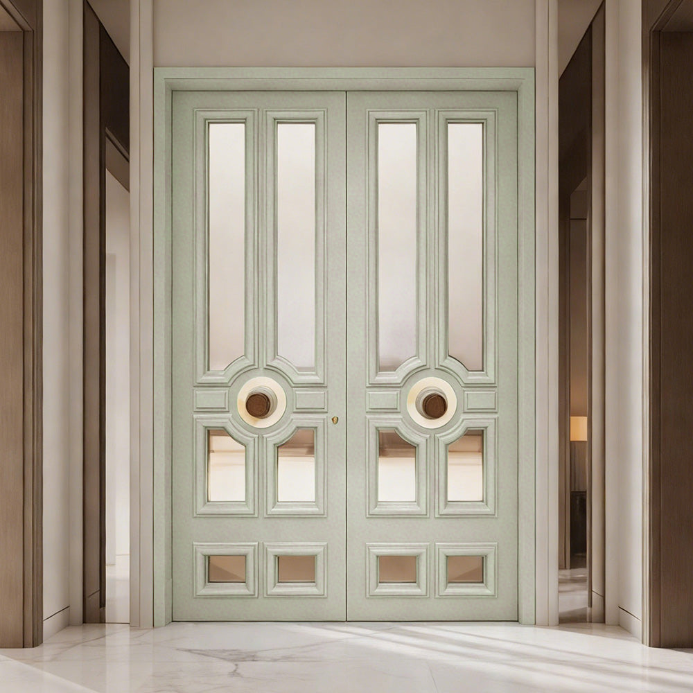  Custom Luxury Interior Double Doors DDW 13 with Piano-Lacquer Finish for Villas at dilisehome.com