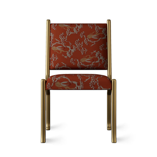 Modern Luxury Armless Dining Chair with Sculptural Deer-Inspired Legs at dilisehome.com