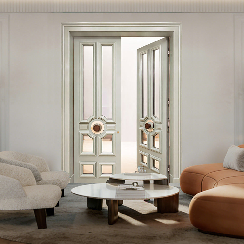  Custom Luxury Interior Double Doors DDW 13 with Piano-Lacquer Finish for Villas at dilisehome.com