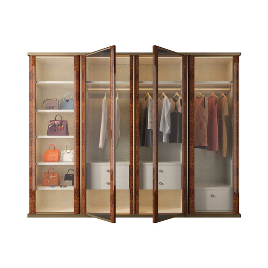 Luxury Vintage Hinged Door Wardrobe Premium Closet Storage Systems with Old Money Style at dilisehome.com