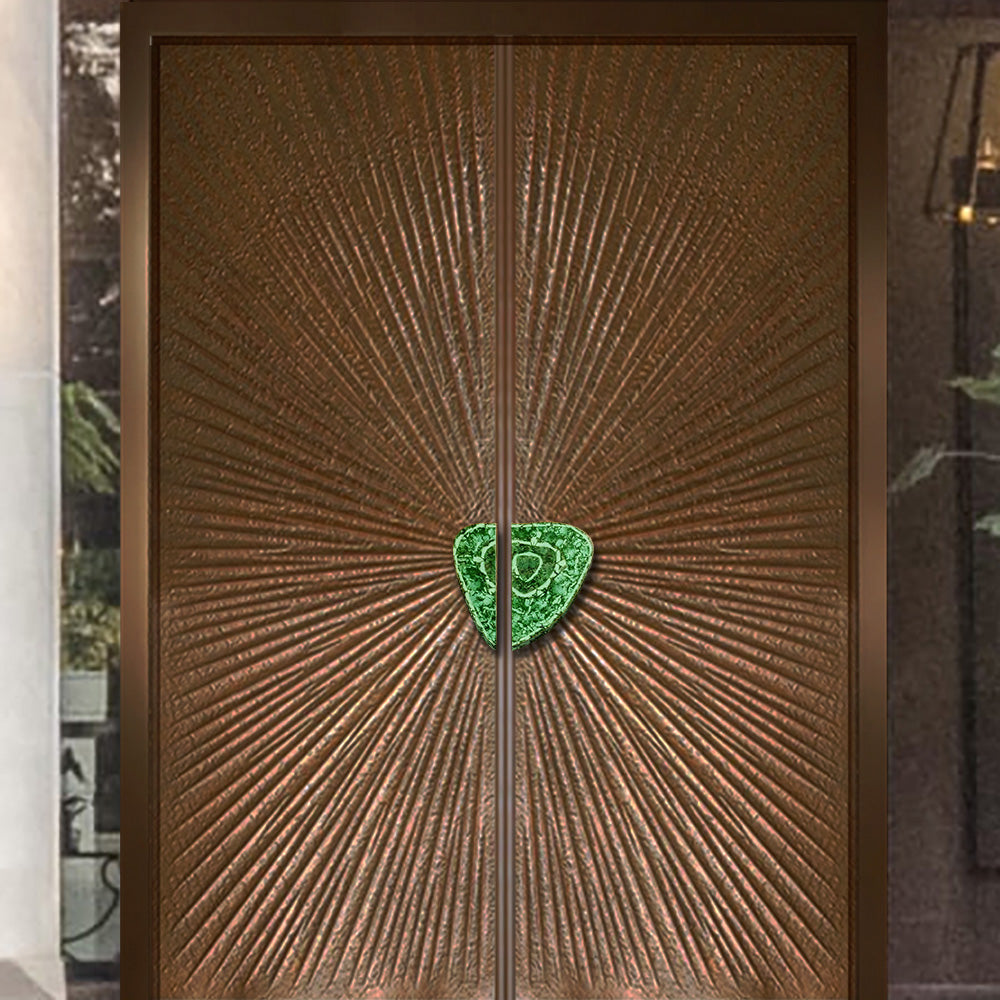 Luxury Custom Armored Brass Entrance Door Design for Private Residence at dilisehome.com