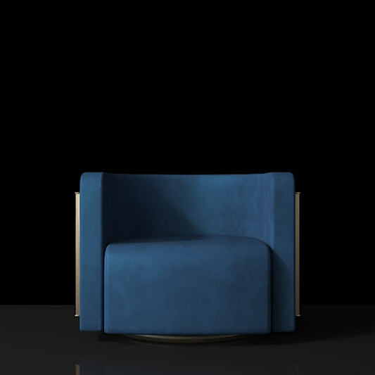 Custom Upholstered Chairs Luxury Armchairs in Blue for Bedroom Living Room