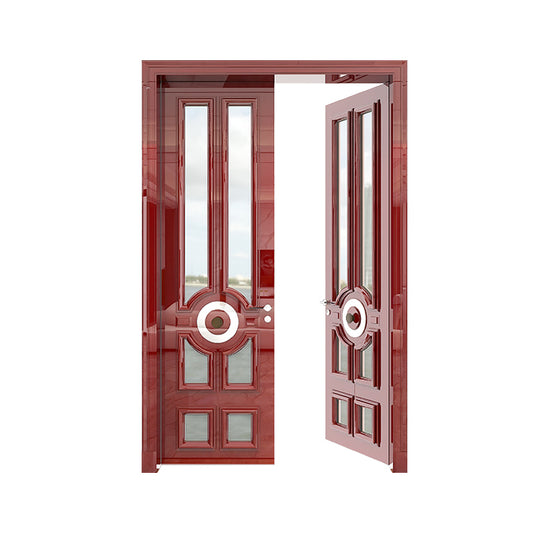 Luxury Double Entry Door Contemporary Sculptural Front Door with Contour Design for Villa Residences