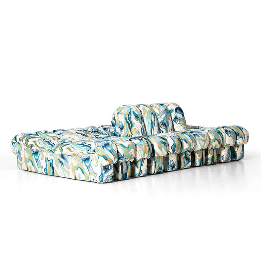 Divani di lusso costosi personalizzati in blu con materiali di prima qualità