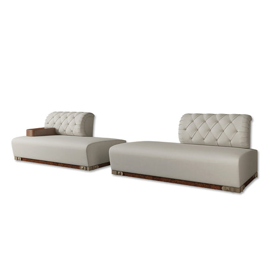 Divani di lusso costosi personalizzati in blu con materiali di prima qualità