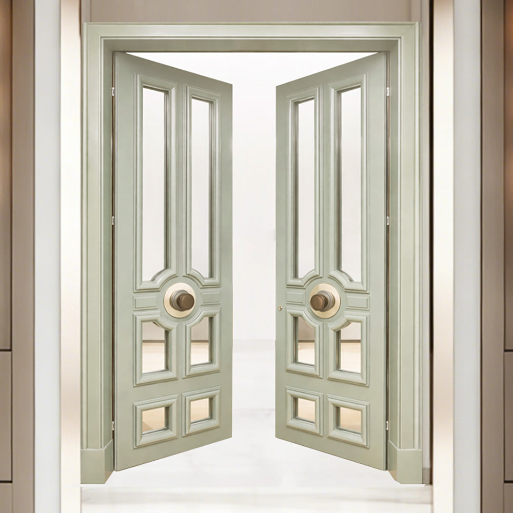  Custom Luxury Interior Double Doors DDW 13 with Piano-Lacquer Finish for Villas at dilisehome.com