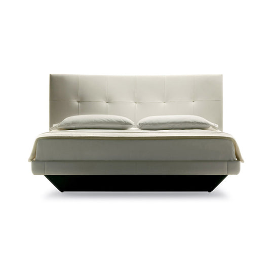 Modern Luxury Beds High End Furniture in White with Premium Fabric Material