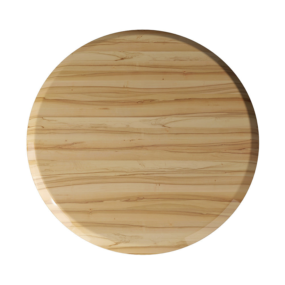 Custom Luxury Wood Round Dining Room Table with Tai Chi-inspired Pedestal Design at dilisehome.com