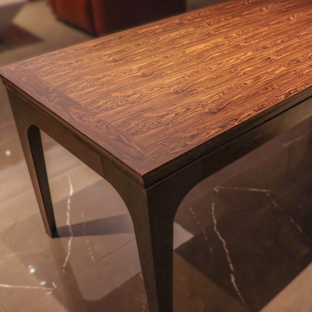 Luxury Modern Multi-function Tea Table & Dining Desks with Solid Wood and Brass at dilisehome.com
