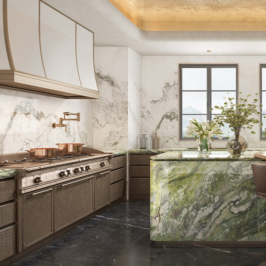 Mobili da cucina di lusso di fascia alta DL13 Progetti di cucine personalizzate con materiali di prima qualità