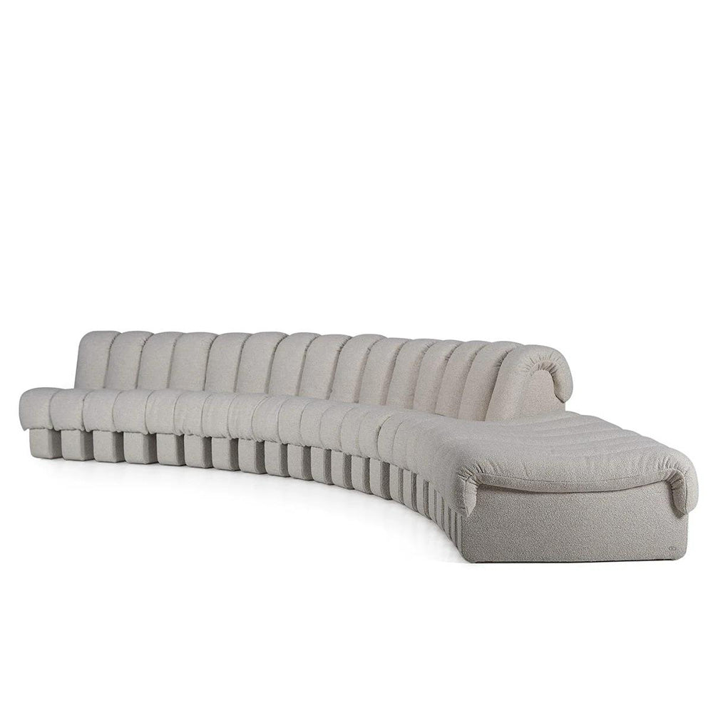 de Sede DS-600 Snake Luxury Modular Sofas | Semicircle with Armrest and Backrest