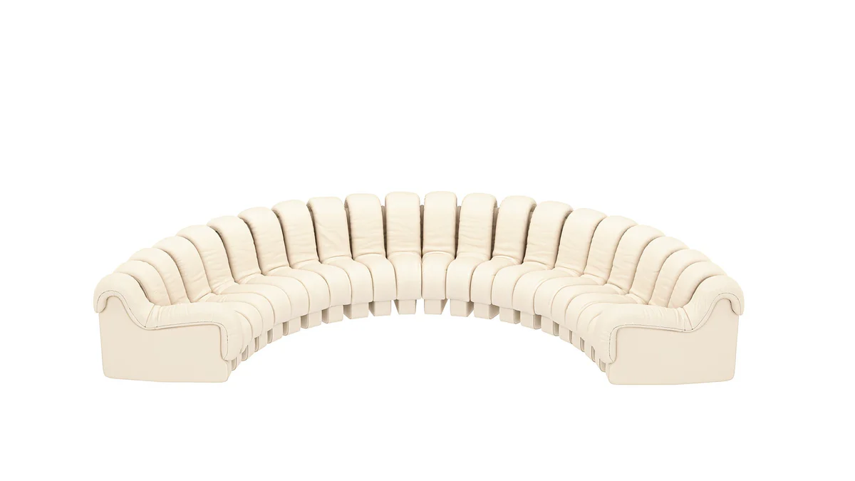 de Sede DS-600 Snake Luxury Modular Sofas | Semicircle with Armrest and Backrest